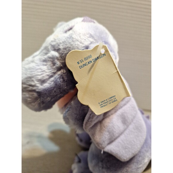 Vintage Dakin Duncan Purple Dragon 1983 Plush Stuffed Animal Toy - Picture 2 of 9